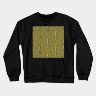 Knifeleaf Wattle Leaves Dark Green Crewneck Sweatshirt